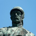 Bismarck-Nationaldenkmal am Großen Stern in Berlin-Tiergarten von Reinhold Begas, Detailansicht von Bismarck