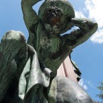 Bismarck-Nationaldenkmal am Großen Stern in Berlin-Tiergarten von Reinhold Begas, Detailansicht von Atlas
