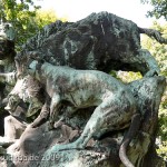 Denkmal "Eberjagd der Renaissancezeit (um 1500)" von Carl Begas von 1882, Detailansicht der Skulptur