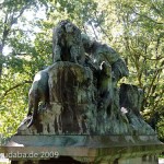 Denkmal "Eberjagd der Renaissancezeit (um 1500)" von Carl Begas von 1882, Gesamtansicht der Skulptur