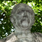 Denkmal Theodor Fontane im Großen Tiergarten in Berlin von Max Klein, Detailansicht des Kopfes