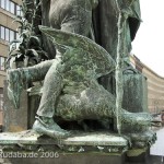 Gertrudendenkmal auf der Gertraudenbrücke in Berlin-Mitte von Rudolf Siemering von 1896, Detailansicht
