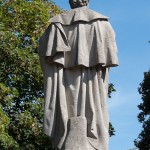 Goethe-Denkmal im Großen Tiergarten in Berlin von Fritz Schaper von 1880, Detailansicht der Standfigur Goethes
