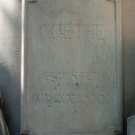 Goethe-Denkmal im Großen Tiergarten in Berlin von Fritz Schaper von 1880, Detailansicht des Sockels