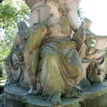 Goethe-Denkmal im Großen Tiergarten in Berlin von Fritz Schaper von 1880, Detailansicht des Sockels