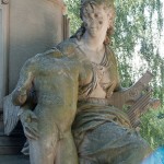 Goethe-Denkmal im Großen Tiergarten in Berlin von Fritz Schaper von 1880, Detailansicht des Sockels