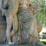 Goethe-Denkmal im Großen Tiergarten in Berlin von Fritz Schaper von 1880, Detailansicht des Sockels