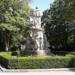 Goethe-Denkmal im Großen Tiergarten in Berlin von Fritz Schaper von 1880, Gesamtansicht