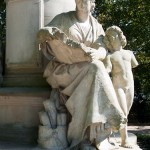 Goethe-Denkmal im Großen Tiergarten in Berlin von Fritz Schaper von 1880, Detailansicht des Sockels