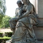 Goethe-Denkmal im Großen Tiergarten in Berlin von Fritz Schaper von 1880, Detailansicht des Sockels