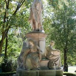 Goethe-Denkmal im Großen Tiergarten in Berlin von Fritz Schaper von 1880, Gesamtansicht