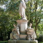 Goethe-Denkmal im Großen Tiergarten in Berlin von Fritz Schaper von 1880, Gesamtansicht