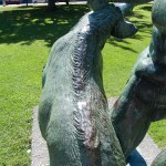 Denkmal "Herkules mit dem erymanthischen Eber" von Louis Tuaillon in Berlin-Tiergarten, Detailansicht