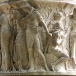 Denkmal Königin Luise auf der Luiseninsel im Großen Tiergarten in Berlin von Erdmann Encke, Kopie aus Zementguss, Zustand: Juli 2009. Dieses Bild von Andres Imhof ist lizenziert unter einer Creative Commons Namensnennung - Nicht-kommerziell - Keine Bearbeitung 3.0 Deutschland Lizenz.