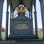 Luisen-Denkmal in Gransee von Karl Friedrich Schinkel von 1810, Detailansicht vom Norden aus gesehen