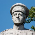 Moltke-Denkmal am Großen Stern im Großen Tiergarten in Berlin von Joseph Uphues von 1904, Detailansicht des Kopfes