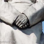 Moltke-Denkmal am Großen Stern im Großen Tiergarten in Berlin von Joseph Uphues von 1904, Detailansicht der Standfigur