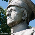 Moltke-Denkmal am Großen Stern im Großen Tiergarten in Berlin von Joseph Uphues von 1904, Detailansicht des Kopfes