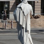 Schiller-Denkmal in Berlin-Mitte auf dem Gendarmenmarkt von Reinhold Begas, Detailansicht der Standfigur Schillers