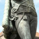 Zieten-Denkmal in der Mohrenstraße in Berlin-Mitte, Detailansicht der Standfigur