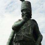 Zieten-Denkmal in der Mohrenstraße in Berlin-Mitte, Detailansicht der Standfigur