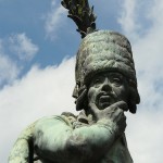 Zieten-Denkmal in der Mohrenstraße in Berlin-Mitte, Detailansicht der Standfigur