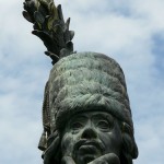 Zieten-Denkmal in der Mohrenstraße in Berlin-Mitte, Detailansicht der Standfigur