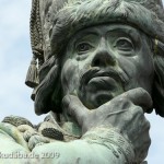 Zieten-Denkmal in der Mohrenstraße in Berlin-Mitte, Detailansicht der Standfigur