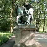 Denkmal "Altgermanische Wisentjagd" im Großen Tiergarten von Fritz Schaper, Gesamtansicht