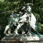 Denkmal "Altgermanische Wisentjagd" im Großen Tiergarten von Fritz Schaper, Gesamtansicht der Skulptur