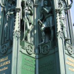 Kreuzberg-Denkmal in Berlin-Kreuzberg, Detailansicht des gusseisernen Denkmals