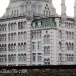 Das Gebäude der ehemaligen Zigarettenfabrik Yenidze in Dresden, von Martin Hammitzsch in einem orientalisierenden Stil 1908 - 1909 errichtet, Detailansicht