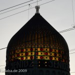 Das Gebäude der ehemaligen Zigarettenfabrik Yenidze in Dresden, von Martin Hammitzsch in einem orientalisierenden Stil 1908 - 1909 errichtet, Detailansicht der Kuppel