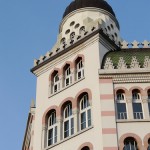 Das Gebäude der ehemaligen Zigarettenfabrik Yenidze in Dresden, von Martin Hammitzsch in einem orientalisierenden Stil 1908 - 1909 errichtet, Detailansicht