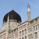 Das Gebäude der ehemaligen Zigarettenfabrik Yenidze in Dresden, von Martin Hammitzsch in einem orientalisierenden Stil 1908 - 1909 errichtet, Detailansicht