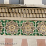 Das Gebäude der ehemaligen Zigarettenfabrik Yenidze in Dresden, von Martin Hammitzsch in einem orientalisierenden Stil 1908 - 1909 errichtet, Detailansicht