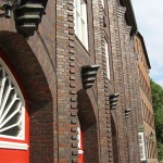Feuerwache in Wismar, Detailansicht der Fassade