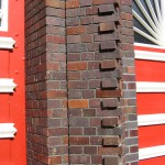 Feuerwache in Wismar, Detailansicht der Fassade