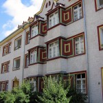 Genossenschaftsbauten Zeppelinstraße, Falkenhagener Feld in Berlin-Spandau, von Georg Heinrich Richard Ermisch aus den Jahren 1923 - 1927 im expressionistischen Stil