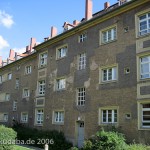 Genossenschaftsbauten Zeppelinstraße, Falkenhagener Feld in Berlin-Spandau, von Georg Heinrich Richard Ermisch aus den Jahren 1923 - 1927 im expressionistischen Stil