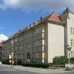 Genossenschaftsbauten Zeppelinstraße, Falkenhagener Feld in Berlin-Spandau, von Georg Heinrich Richard Ermisch aus den Jahren 1923 - 1927 im expressionistischen Stil