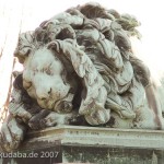 Grabmal von Gerhard Johann David von Scharnhorst auf dem Invalidenfriedhof in Berlin-Mitte, Detailansicht der Löwenskulptur