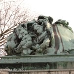 Grabmal von Gerhard Johann David von Scharnhorst auf dem Invalidenfriedhof in Berlin-Mitte, Detailansicht der Löwenskulptur