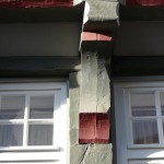 Gotisches Fachwerkhaus Brüggemeier in Fritzlar, Detail mit Knagge