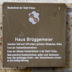 Gotisches Fachwerkhaus Brüggemeier in Fritzlar, Informationstafel