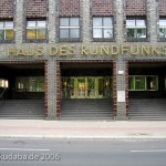 Haus des Rundfunks in Berlin-Charlottenburg, Detailansicht mit Eingangsbereich