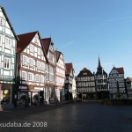 Haus Marktplatz 14 in Fritzlar, Sicht über dem Marktplatz