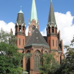 Apostel-Paulus-Kirche in Berlin-Schöneberg von Franz Heinrich Schwechten im historistischen, neogotischen Stil in den Jahren 1892 - 1894 errichtet.