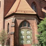 Katholische Kirche St. Antonius in Berlin-Treptow von Wilhelm Fahlbusch im neogotischen Stil erbaut, Detailansicht