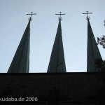 Katholische Kirche St. Michael in Berlin Wannsee von Wilhelm Fahlbusch, Kirchturmspitzen